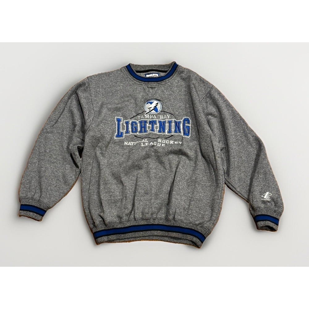 Vintage Logo Athletic Tampa Bay Lightning NHL Sweatshirt L 90s Rare